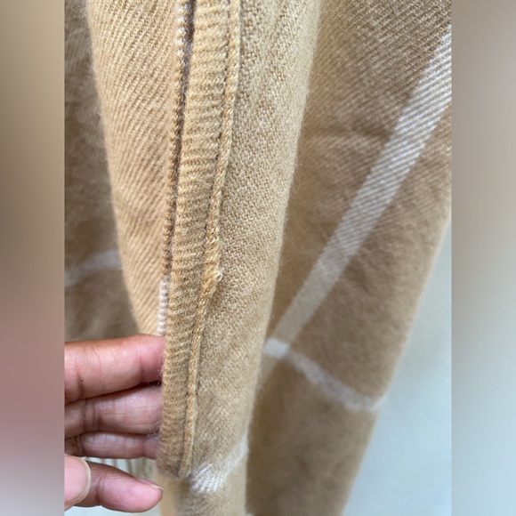 J. Crew Tan & White Poncho - Picture 3 of 5